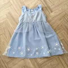 しまむら　RELA. エルサ　ドレス風ワンピース100サイズ　ディズニー　アナ雪