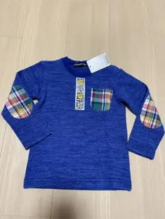 【新品未使用】男の子長袖カットソー　ブルー　95のサムネイル