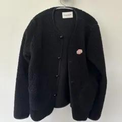 ボアジャケット 黒 カジュアル