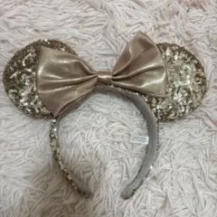 ピンクゴールド ミニー カチューシャ ラメ