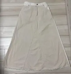 jena espace merveilleuxコーデュロイ 配色フレアスカート