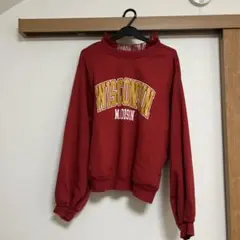 ロゴ トレーナー　スウェット　赤　y2k 古着