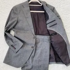 極美品✨ビサルノ×カノニノ生地セットアップスーツMスーパー120グレー