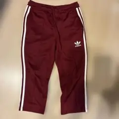 adidas バーガンディ　ジャージ　パンツ XS 8部丈