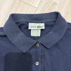 80sフランス製 LACOSTE ラコステ レディース ポロシャツ 紺 44