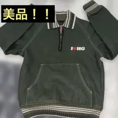 HYSTERIC GLAMOUR ダークグリーン ハーフジップパーカー