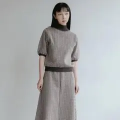 幾何学模様 上下 セットアップ ゴムウェスト パンツ ゆったりサイズ