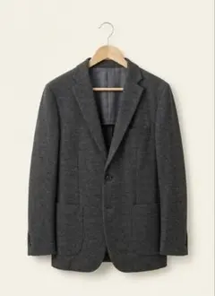 【定番】UNIQLO ユニクロ テーラードジャケット グレー ビジカジ 通勤通学