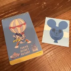 ミッキー ミニー　メモ帳　ディズニー　レトロ風船