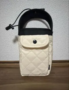 #2GO トゥーゴー ポーチ＆ドリンクホルダー 新品 キルティング オフホワイト