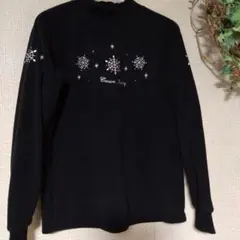 ♥CrownBANBY【160】 裏起毛フリース ハイネック トレーナー刺繍入り