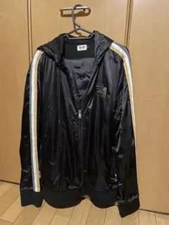 古着D&Gフード付きナイロンジャージ上下XLブラックセットアップ