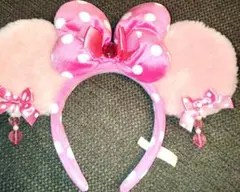 貴重品/レア/限定1個/美品/ミニー/水玉リボンカチューシャ　即購入OK