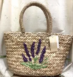 studioclip かごバッグ スタクリ 刺繍フラワー かごバッグ ラベンダーのサムネイル