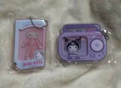 カスタムアクリルチャーム ハローキティ、クロミアクリルキーホルダーセット