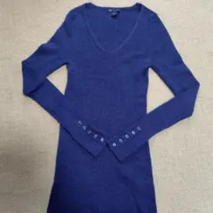 未使用　Gap イタリアンメリノウール　ネイビー Vネック セーター S