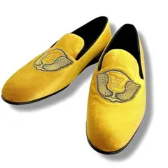 美品✨LOUIS VUITTON 樂福鞋 天鵝絨 金色 男士 25cm