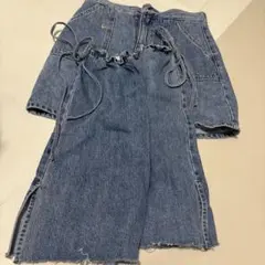 EVRIS デニムスカート レッグウォーマー