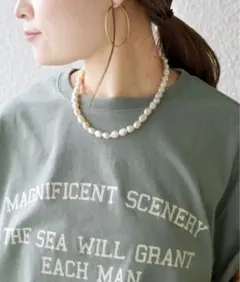 SHIPS 淡水パールマンテルネックレス 40cm SHIPS forwomen