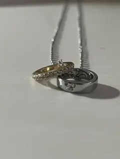 ディズニー ミッキー ダブルリング ネックレス