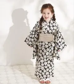 試着のみ110cm ペアマノン　2WAY セパレートガールズ浴衣