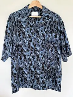 Schott レオパード ヒョウ柄 レーヨン ハワイアンシャツ S（M〜L位