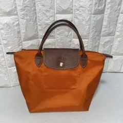 ロンシャン/トート/S/オレンジ/折り畳み