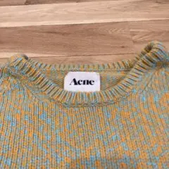 Acne イエローとミントグリーンのニットセーターのサムネイル