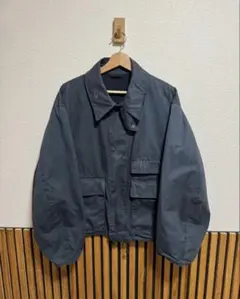 【UNIQLO U】22aw即完ユーティリティショートブルゾンLジャケットブルー
