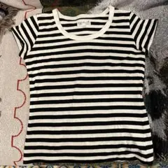 アニエスベー ボーダー Tシャツ ブラック ホワイト サイズT2