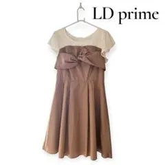早い者勝ち✨LD prime レース切替 リボン ワンピース M ブラウンのサムネイル