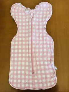 コニー　ピンク チェック柄 スワドル