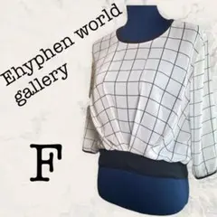 【イーハイフンワールドギャラリー】ブラウス F 美品 シースルー クロップドのサムネイル