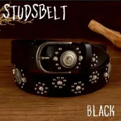 花柄コンチョ ベルト スタッズ レザー y2k アメカジ メンズ レディース