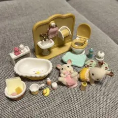 シルバニアファミリー バスルームセット トイレセット うさぎの赤ちゃん
