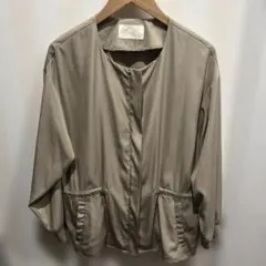 BEAMS HEART ノーカラージャケット ベージュ未使用カーディガン羽織のサムネイル