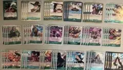 ワンピースカード 蒼海の七傑 緑 ミホーク デッキパーツ 各4枚 ドンカード4枚