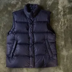 OLD UNIQLO 羽毛 フェザー 肉厚　ダウンベスト L ブラック 黒