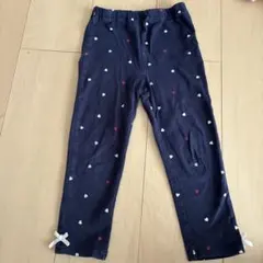 petit main ハート柄 ロングパンツ ネイビー 100cmのサムネイル