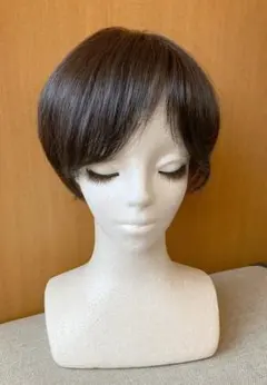 WIG YUKI ユキ 人毛MIX 高級トップピース セミロングストレート - メルカリ