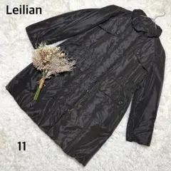 レリアンꕤダウンジャケット フォックス ロング丈ダウン leilian ブラック