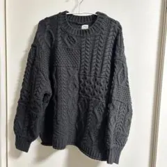 Ungrid ダークグレー ケーブルニット