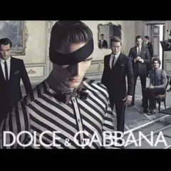 美品　ドルチェ＆ガッバーナ 長袖シャツ/シルク混　ストライプ