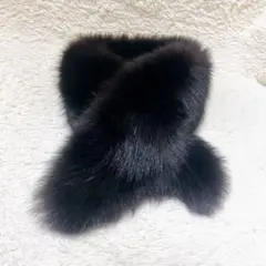 SAGAFOX 高級リアルファー ショール ティペット　ダークブラウン　90