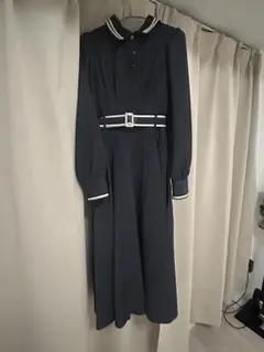 定価13200円 dazzlin バイカラーラインシャツワンピース