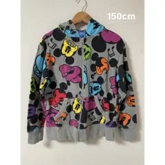 ディズニーリゾート ミッキーパーカー 総柄　150
