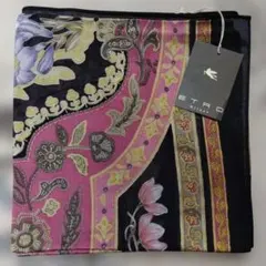 【未使用】ETRO エトロ 花柄 大判 シルク スカーフ　レア