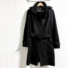 ダナキャランニューヨーク DKNY 綿100% トレンチコート ブラック 4
