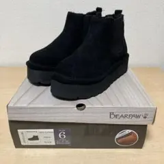 BEARPAW DREW サイドゴアブーツ ブラック 23cm A5