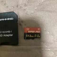 SUPER PRO MicroSDカード 512MB + SDアダプター